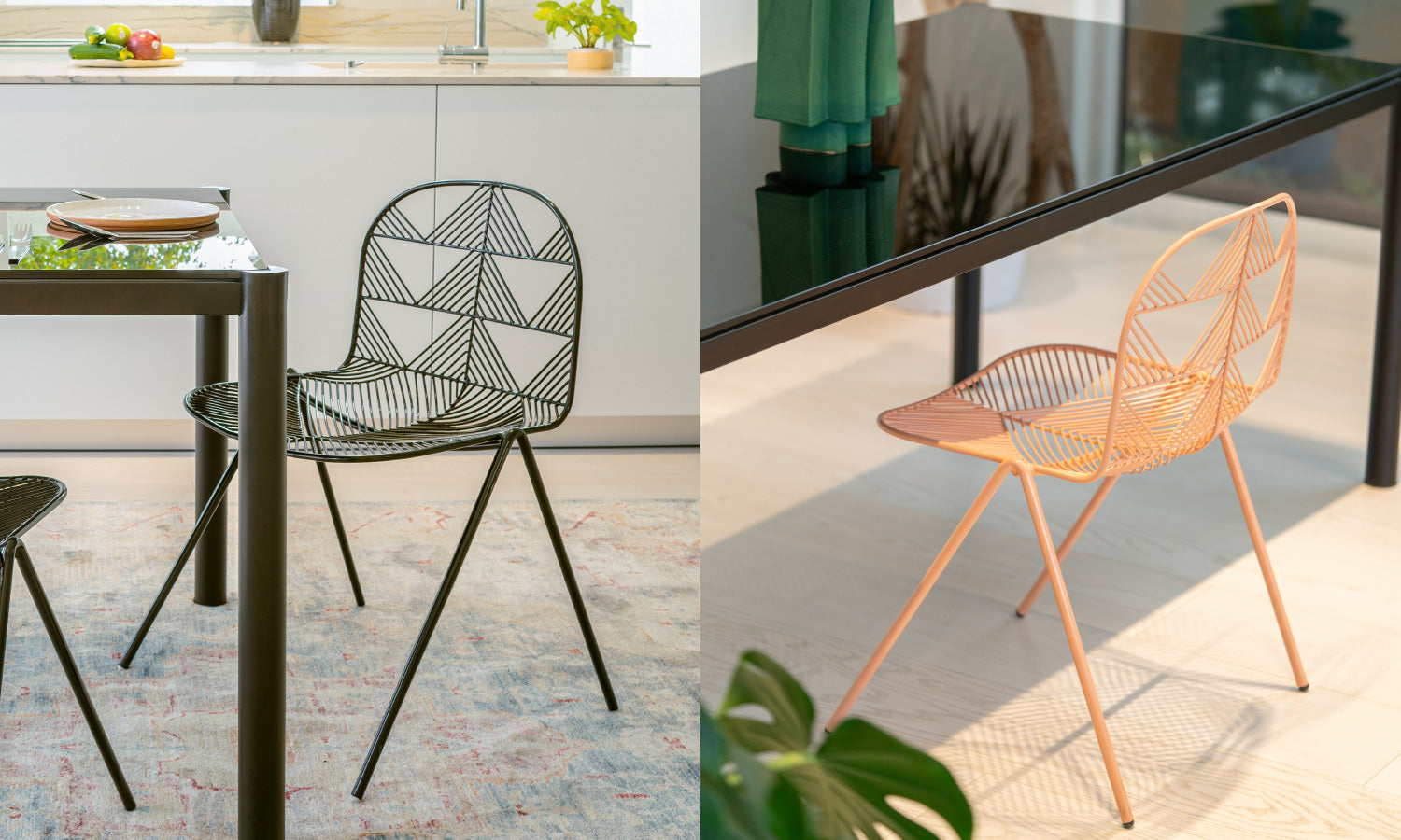 The Betty Chair, a wire pattern contemporary chair design.